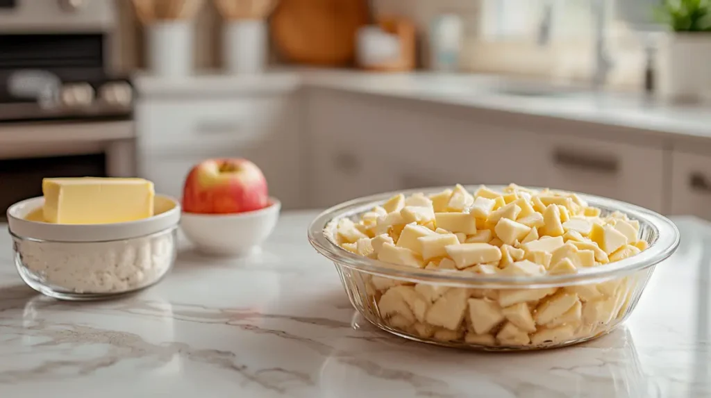 Ingredients for Apple Cake Mix Cobbler