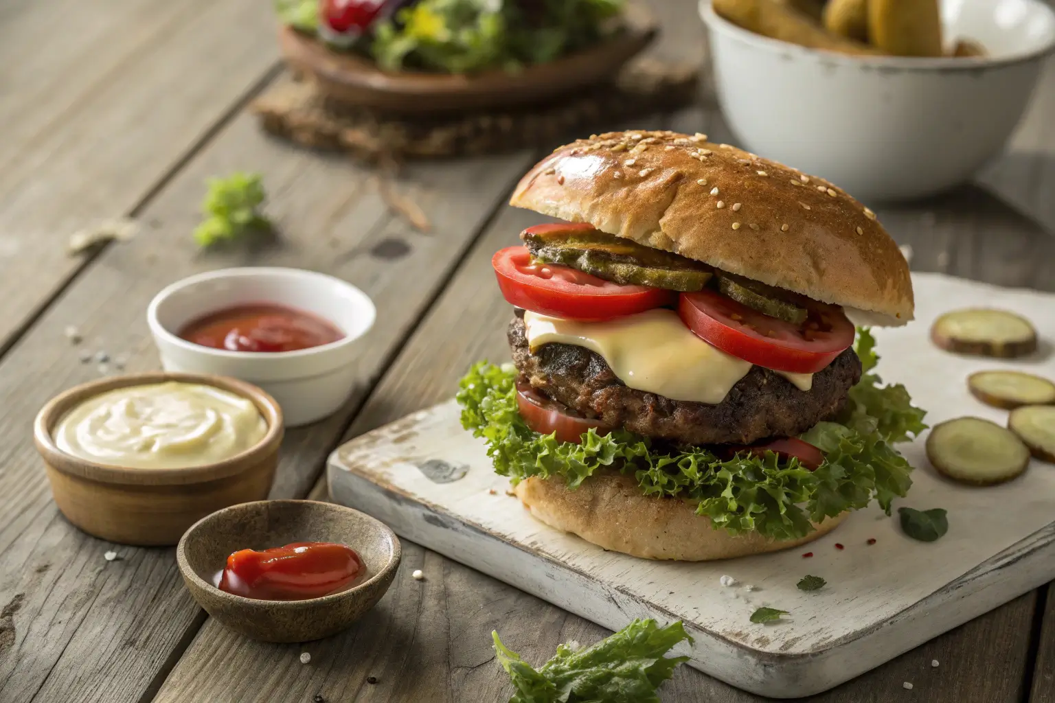 A burger sauce recipe with creamy burger sauce, styled with a vintage camera aesthetic.