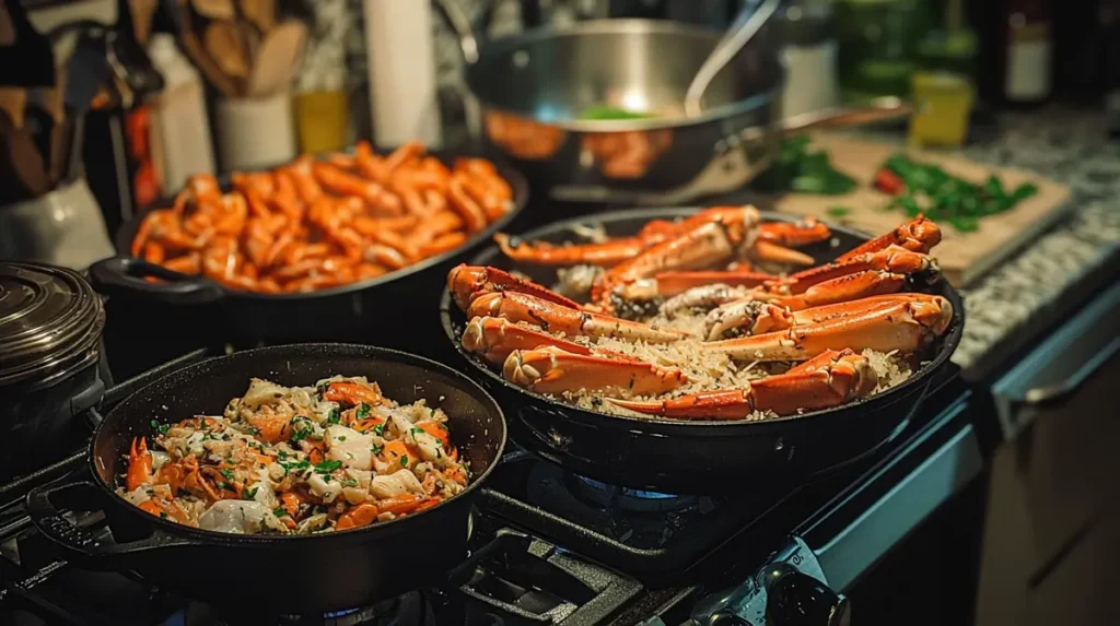 Different ways to cook snow crab legs, including steaming, boiling, baking, and grilling.