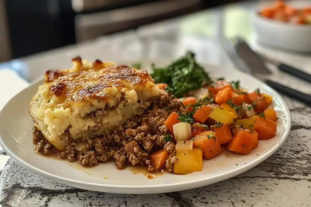 A nutritious meal incorporating ground beef, showcasing the protein in one pound of ground beef.