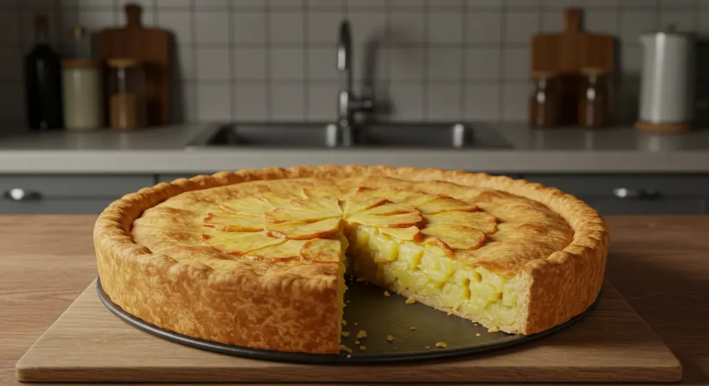 Delicious Passover potato pie dish ready to eat