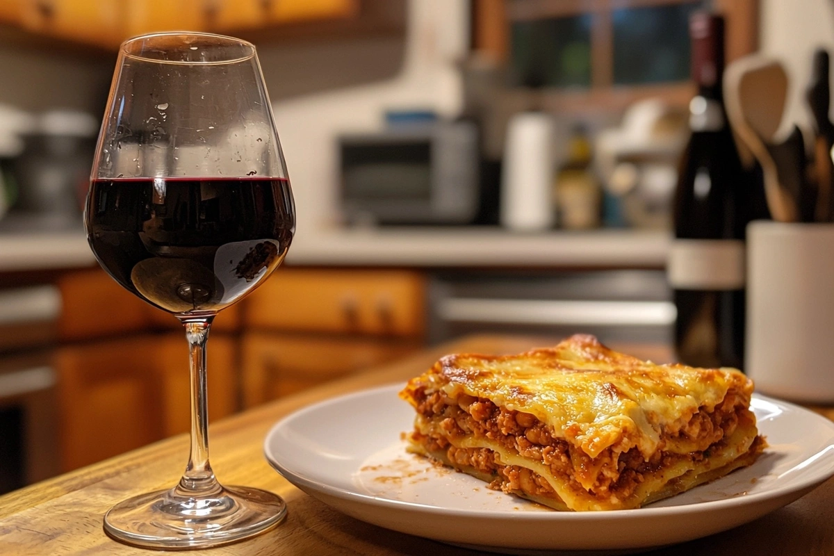 Pairing butter bean lasagna with a glass of Pinot Noir